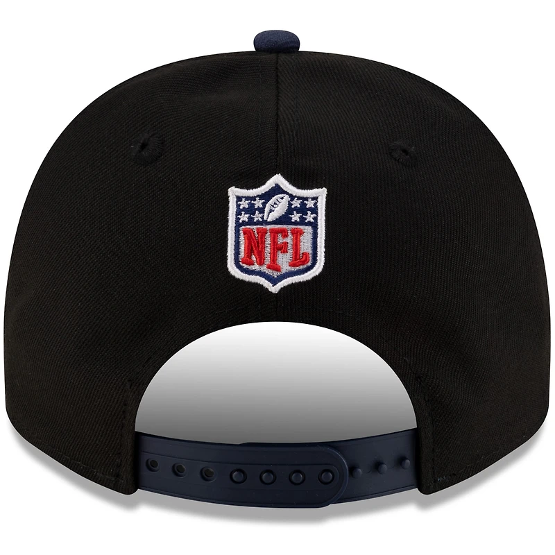 Casquette snapback 9FIFTY A-Frame noire/bleu marine pour homme des Cowboys de Dallas, draft NFL 2025