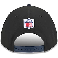 Men's New Era Black/Navy Dallas Cowboys 2025 NFL Draft 9FORTY M-Crown A-Frame Adjustable Hat