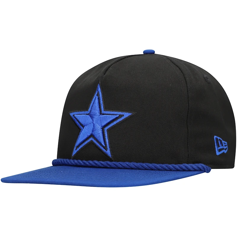 Casquette snapback Dallas Cowboys Star Golfer pour homme New Era noire/bleu royal