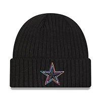 Bonnet en tricot à revers noir Dallas Cowboys 2024 NFL Crucial Catch pour homme New Era