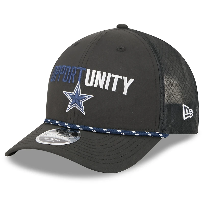 Casquette ajustable New Era Dallas Cowboys 2025 Inspire Change 9FORTY M-Crown noire pour homme