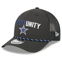 Casquette ajustable New Era Dallas Cowboys 2025 Inspire Change 9FORTY M-Crown noire pour homme