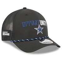 Men's New Era Black Dallas Cowboys 2025 Inspire Change 9FORTY M-Crown Adjustable Hat