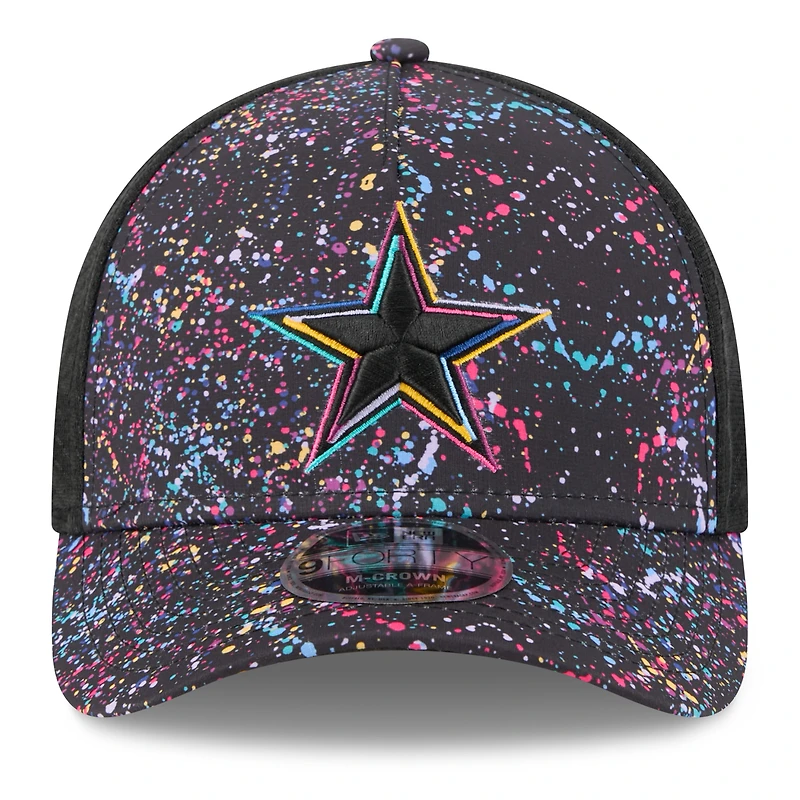 Men's New Era Black Dallas Cowboys 2025 NFL Crucial Catch 9FORTY Adjustable Hat