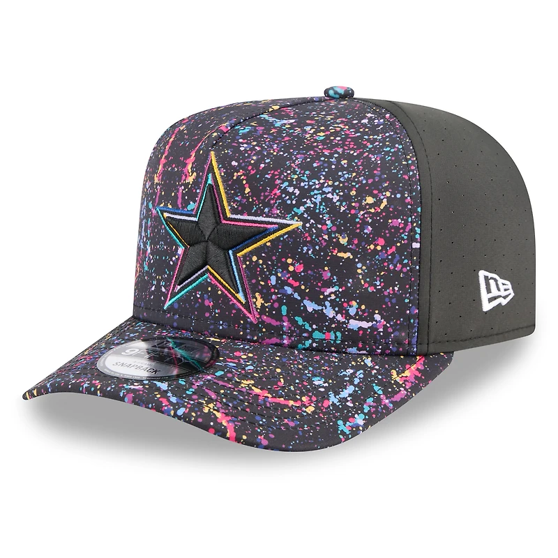 Men's New Era Black Dallas Cowboys 2025 NFL Crucial Catch A-Frame 9FIFTY Snapback Hat