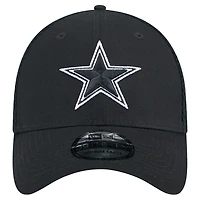 Casquette flexible 39THIRTY noire des Dallas Cowboys New Era pour hommes