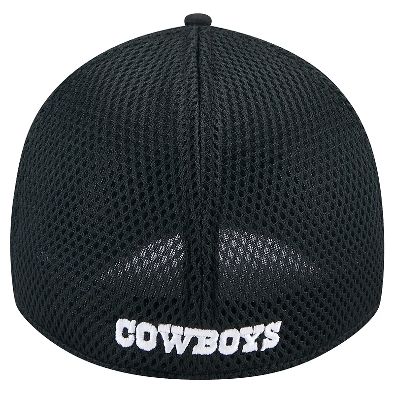 Casquette flexible 39THIRTY noire des Dallas Cowboys New Era pour hommes