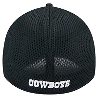Casquette flexible 39THIRTY noire des Dallas Cowboys New Era pour hommes