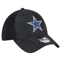 Casquette 39THIRTY Flex noire à motif camouflage actif Dallas Cowboys de New Era pour homme