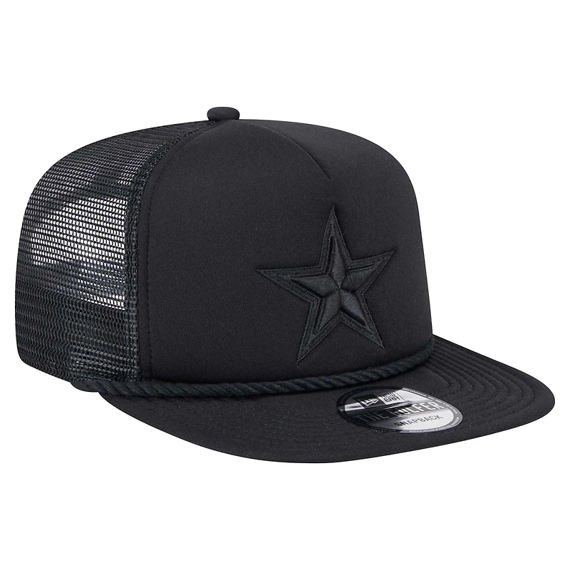 Casquette de golf à visière snapback Active Tone Dallas Cowboys New Era noire pour homme