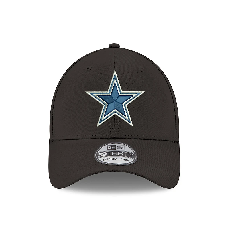 Men's New Era Black Dallas Cowboys Core Team 39THIRTY Flex Hat