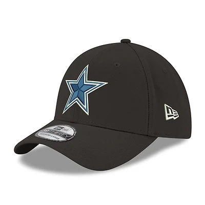 Men's New Era Black Dallas Cowboys Core Team 39THIRTY Flex Hat