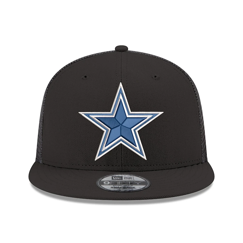 Men's New Era  Black Dallas Cowboys Core Team 9FIFTY Trucker Snapback Hat