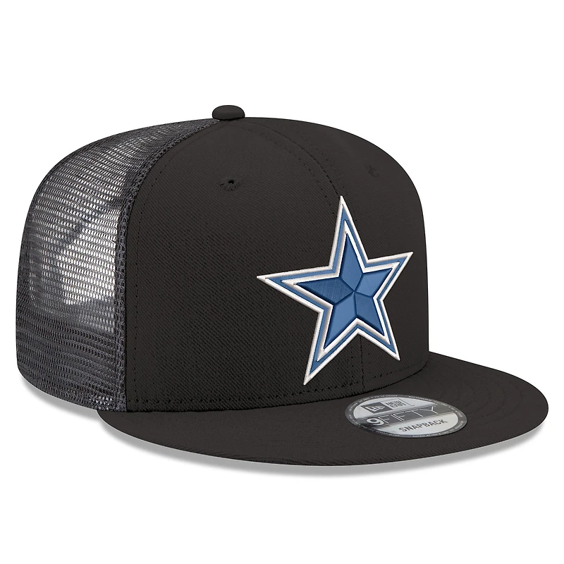 Men's New Era  Black Dallas Cowboys Core Team 9FIFTY Trucker Snapback Hat
