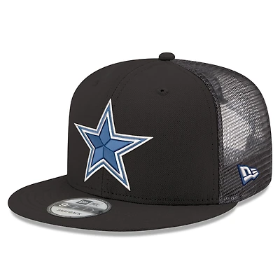 Men's New Era  Black Dallas Cowboys Core Team 9FIFTY Trucker Snapback Hat