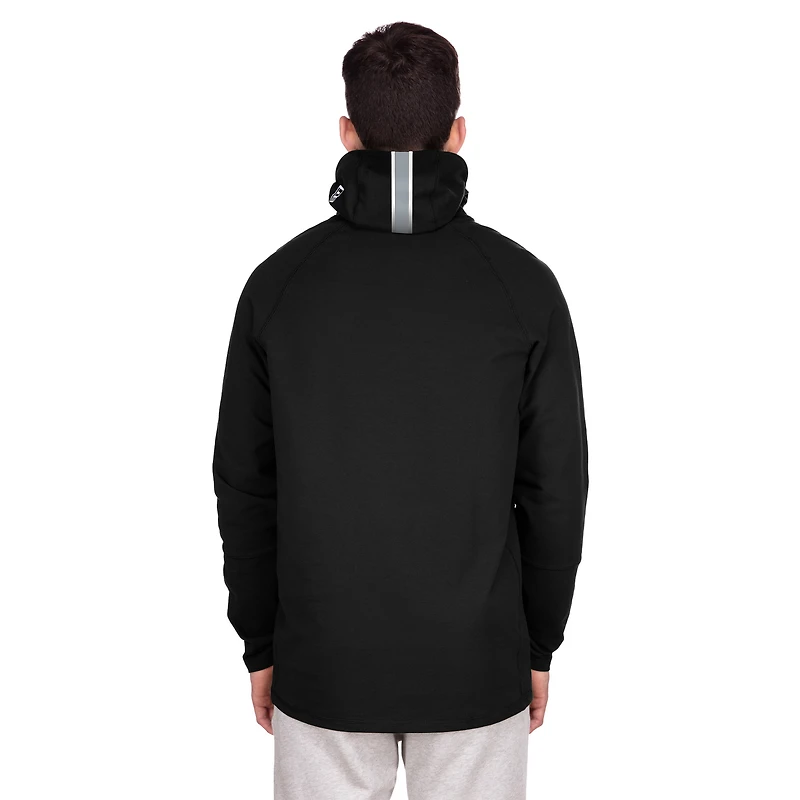 Sweat à capuche fonctionnel noir rayures tri-blend pour homme des Cowboys de Dallas New Era