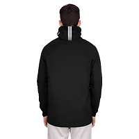 Men's New Era Black Dallas Cowboys Functional Fandom Balaclava Helmet Stripe Tri-Blend Hoodie