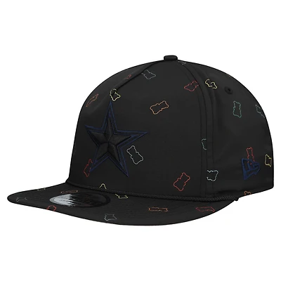 Casquette snapback noire Dallas Cowboys Gummy Golfer de New Era pour homme