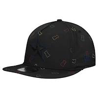 Casquette snapback noire Dallas Cowboys Gummy Golfer de New Era pour homme