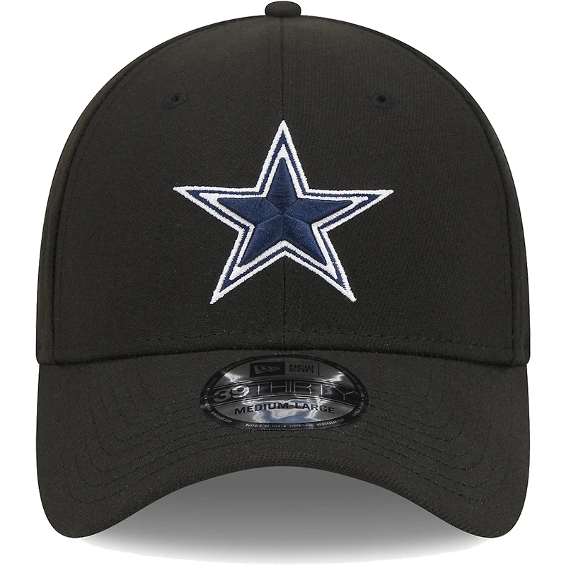 Casquette Flex 39THIRTY Main des Dallas Cowboys New Era pour homme, noire