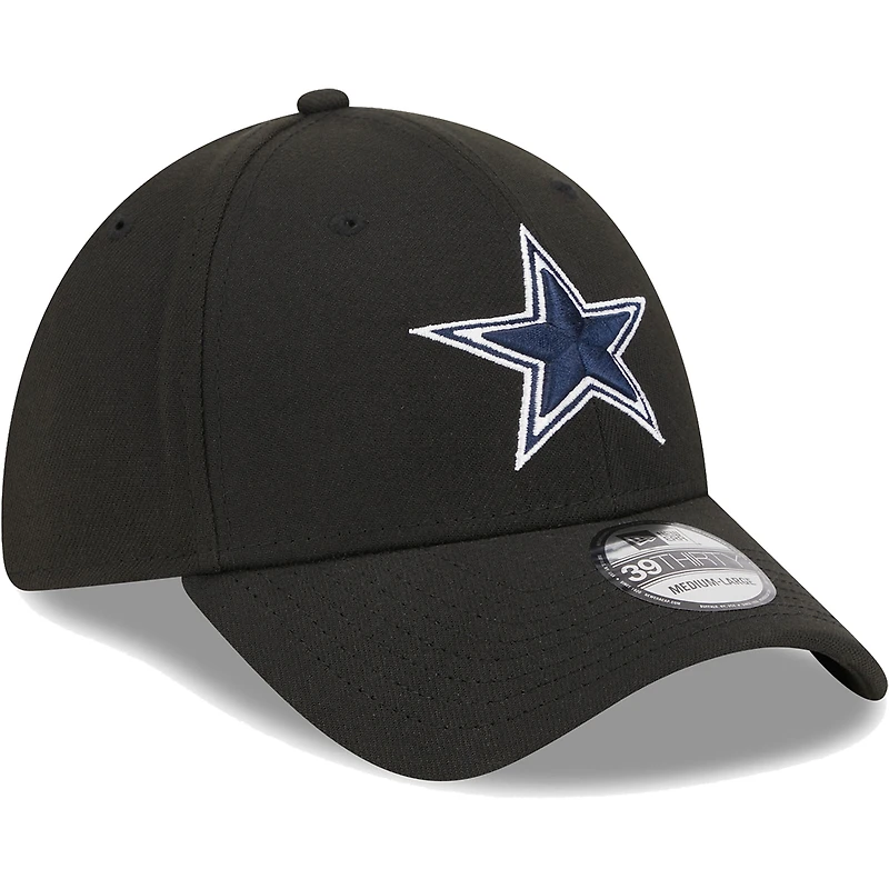 Casquette Flex 39THIRTY Main des Dallas Cowboys New Era pour homme, noire