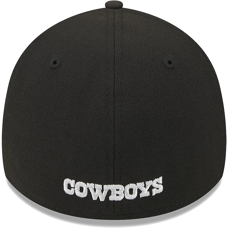 Casquette Flex 39THIRTY Main des Dallas Cowboys New Era pour homme, noire