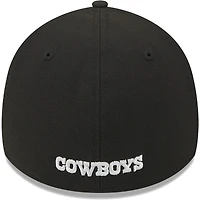 Casquette Flex 39THIRTY Main des Dallas Cowboys New Era pour homme, noire