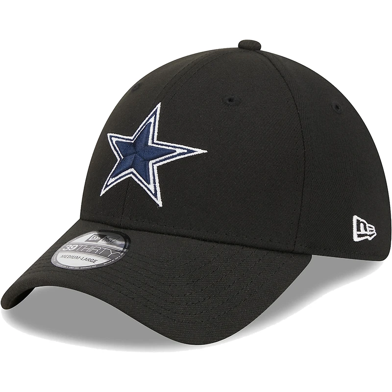 Casquette Flex 39THIRTY Main des Dallas Cowboys New Era pour homme, noire