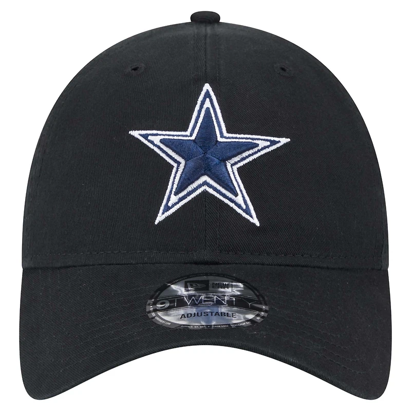 Men's New Era  Black Dallas Cowboys Main 9TWENTY Adjustable Hat
