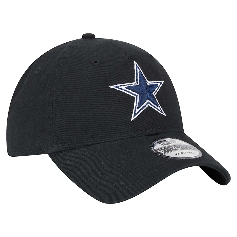 Men's New Era  Black Dallas Cowboys Main 9TWENTY Adjustable Hat