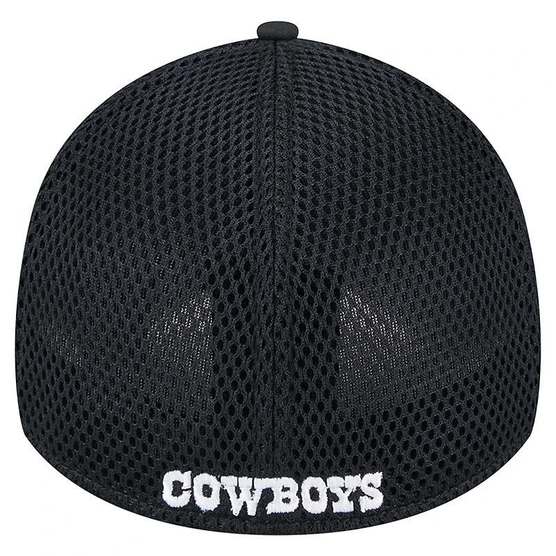 Casquette New Era noire Dallas Cowboys Main B-Dub Neo 39THIRTY Flex pour homme