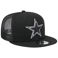 Men's New Era Black Dallas Cowboys Main Trucker 9FIFTY Snapback Hat Main Trucker 9FIFTY Snapback Hat