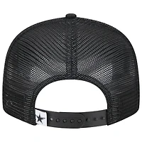 Casquette à visière plate noire New Era Dallas Cowboys Main Trucker 9FIFTY pour homme Casquette à visière plate noire New Era Dallas Cowboys Main Trucker 9FIFTY pour homme