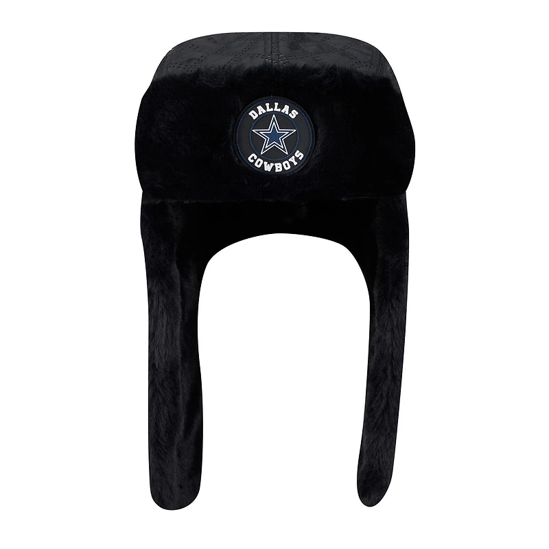 Men's New Era Black Dallas Cowboys Quilted Trapper Hat