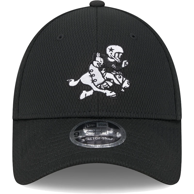 Casquette réglable New Era Dallas Cowboys Retro Joe Main B-Dub 9FORTY noire pour homme