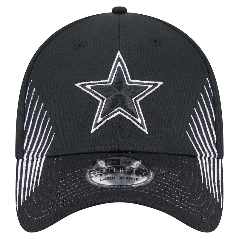 Casquette flexible Sport Night Active 39THIRTY des Dallas Cowboys New Era noire pour hommes