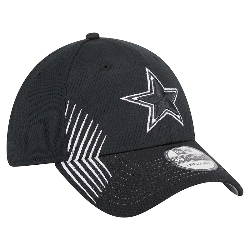 Casquette flexible Sport Night Active 39THIRTY des Dallas Cowboys New Era noire pour hommes