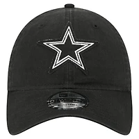 Casquette ajustable New Era noire Dallas Cowboys Stamp 9TWENTY pour homme