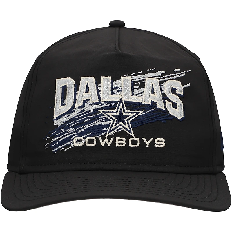 Casquette de golf à visière rabattable Dallas Cowboys noire New Era pour homme
