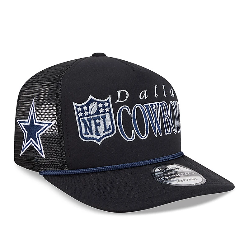 Men's New Era Black Dallas Cowboys Throwback Foam 19TWENTY Adjustable Hat