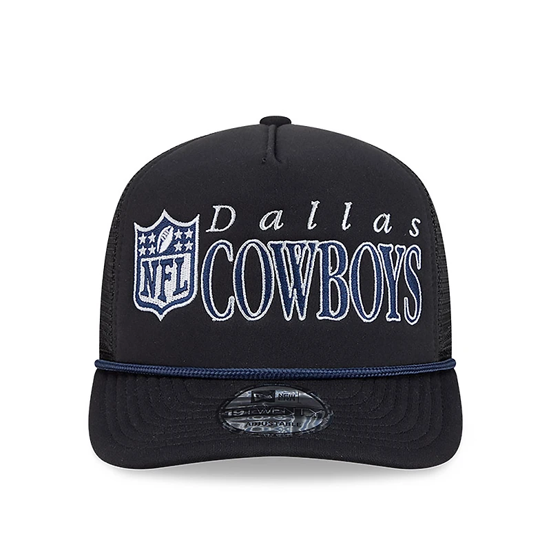 Men's New Era Black Dallas Cowboys Throwback Foam 19TWENTY Adjustable Hat