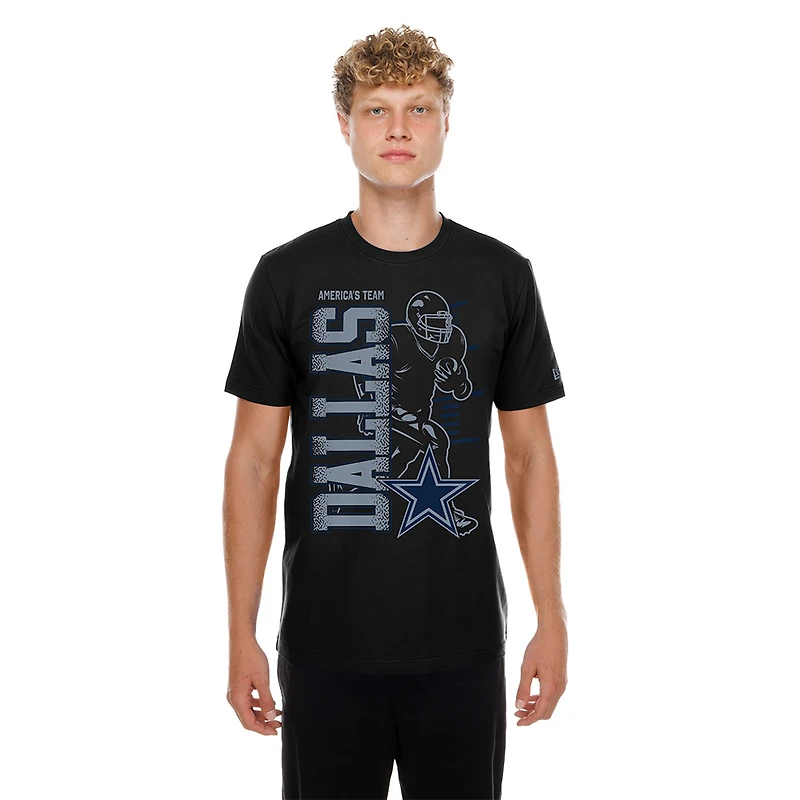 T-shirt noir New Era pour homme, camp d'entraînement des Dallas Cowboys