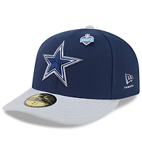 Casquette New Era 59FIFTY pré-courbée pour homme, bleue et argentée, Dallas Cowboys, Draft NFL 2026