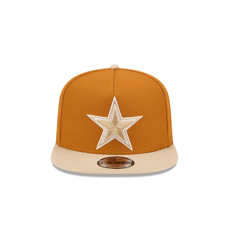 Men's New Era Brown/Light Beige Dallas Cowboys Two-Tone Color Pack A-Frame 9FIFTY Snapback Hat