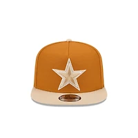 Men's New Era Brown/Light Beige Dallas Cowboys Two-Tone Color Pack A-Frame 9FIFTY Snapback Hat