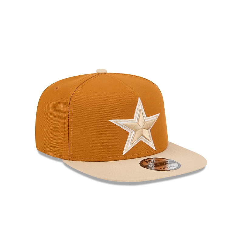 Men's New Era Brown/Light Beige Dallas Cowboys Two-Tone Color Pack A-Frame 9FIFTY Snapback Hat