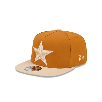 Men's New Era Brown/Light Beige Dallas Cowboys Two-Tone Color Pack A-Frame 9FIFTY Snapback Hat