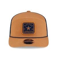 Men's New Era  Brown/Navy Dallas Cowboys Team Patch Split Panel 9SEVENTY Adjustable Trucker Hat