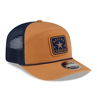 Men's New Era  Brown/Navy Dallas Cowboys Team Patch Split Panel 9SEVENTY Adjustable Trucker Hat
