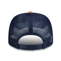 Men's New Era  Brown/Navy Dallas Cowboys Team Patch Split Panel 9SEVENTY Adjustable Trucker Hat